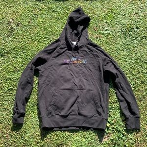 Yes Theory Seek Discomfort Black Hoodie with Embroidery